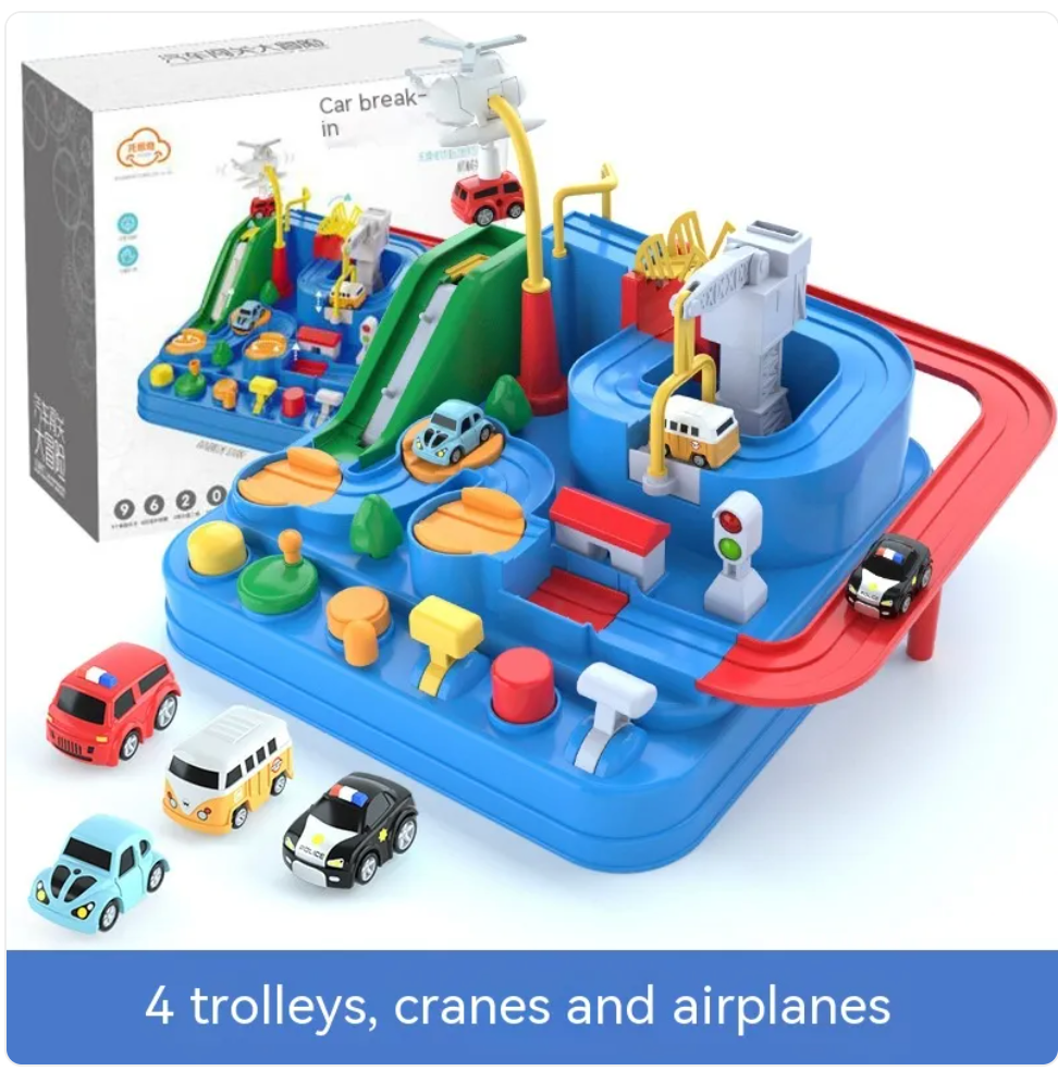 Children's Adventure Train Set Toy for Car Entrance
