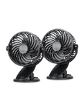 BLACK+DECKER 4" Convertible Cooling Fan Clip Fan and Standing Fan for Home or Office Portable Fan for Tabletop with 3 Speed Settings and Adjustable Tilt Angle Desk Fan 2-Pack Black